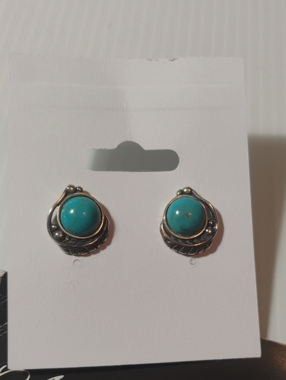 Carolyn Pollack American West 925 Sterling Turquoise Earrings - Picture 2 of 3